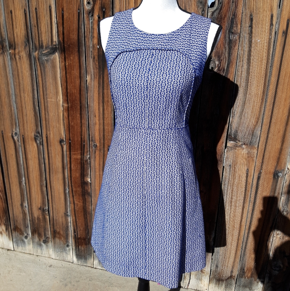 Comptoir des Cotonniers Blue white Print Dress 4